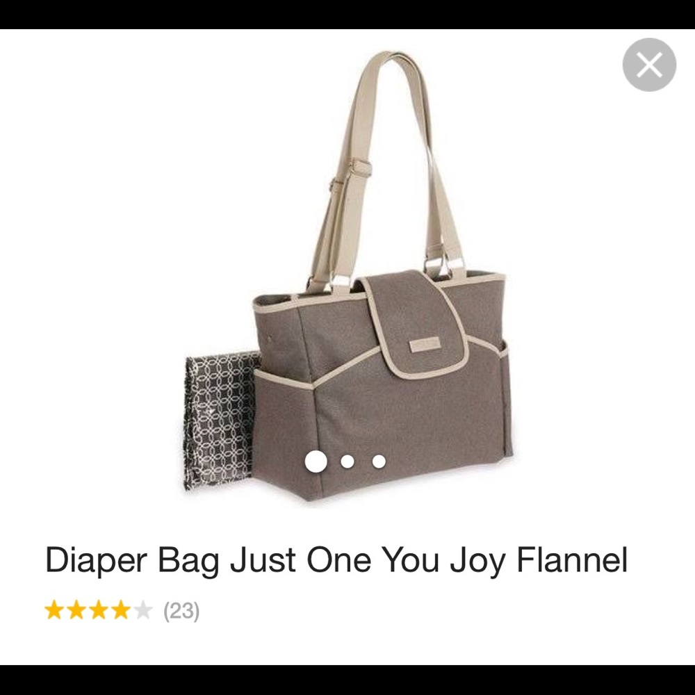 Grey carters diaper bag.
